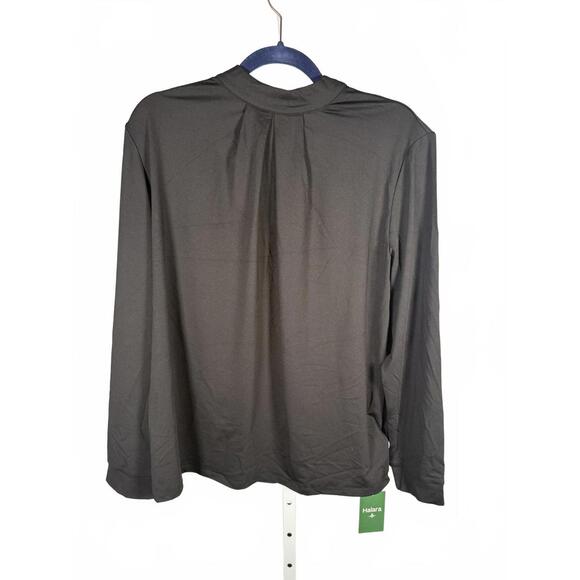 Halara Tops - NWT Halara high neck long sleeved key hole back Black M